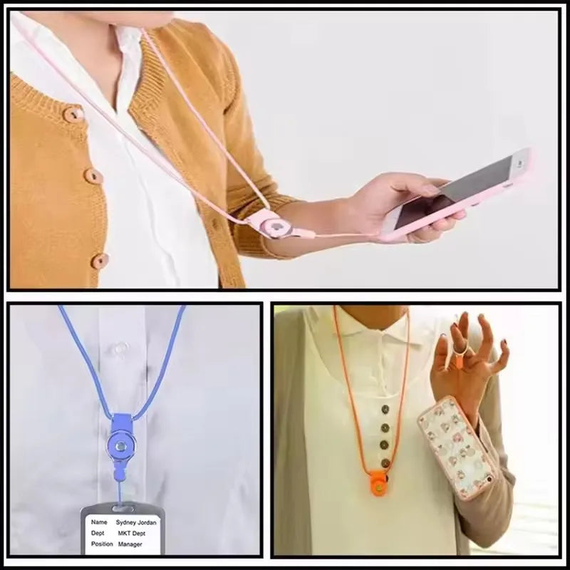 Detachable Long Lanyard Neck Strap for Key ID Card Badge Holder Keycord Mobile Phone Landyard Keychain Cord Camera