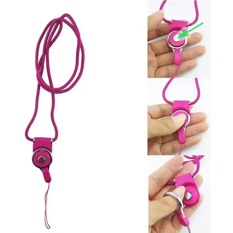 Detachable Long Lanyard Neck Strap for Key ID Card Badge Holder Keycord Mobile Phone Landyard Keychain Cord Camera