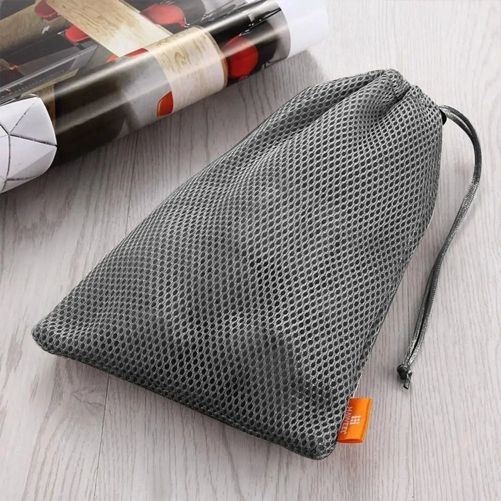 1PC Multi-Functional Drawstring Storage Bag Mesh Drawstring Pocket Pouch Bag Nylon Earphone Box Data Cable Charger